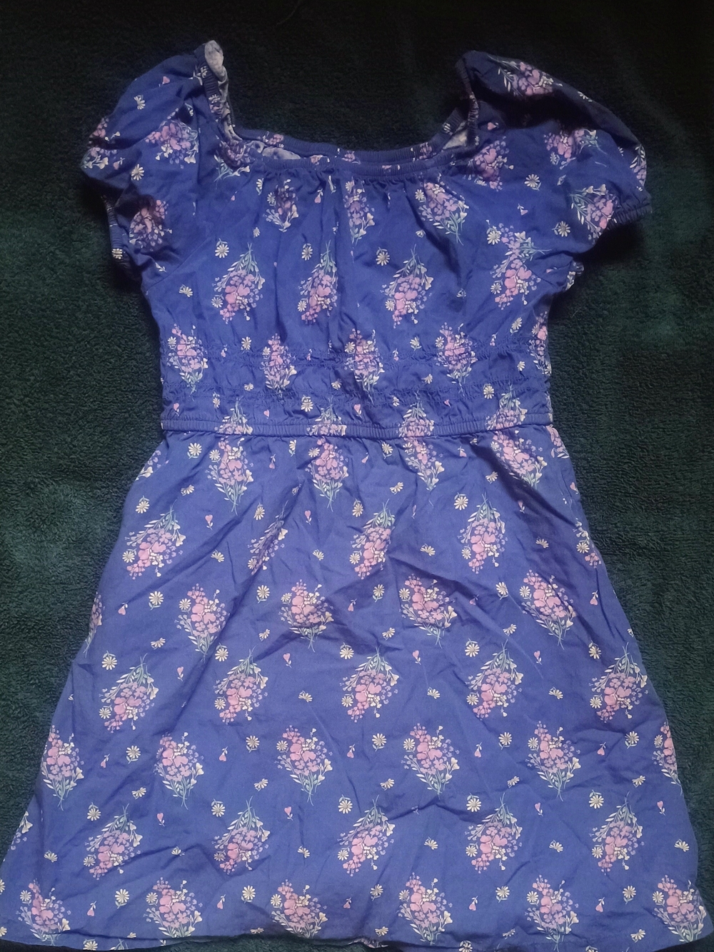 Girls' Purple Floral Summer Dress